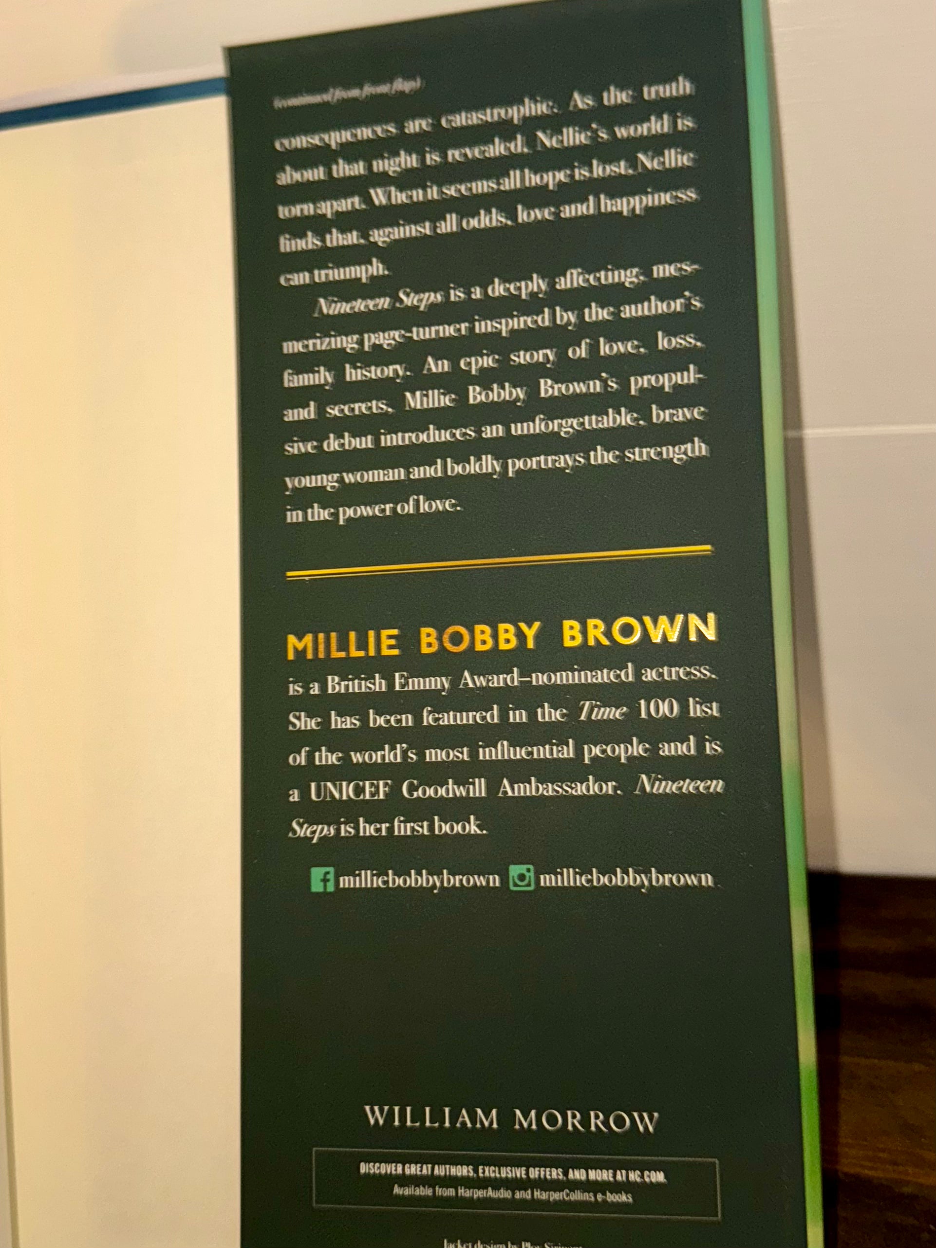 Nineteen Steps (Signed First Edition) by Millie Bobby Brown