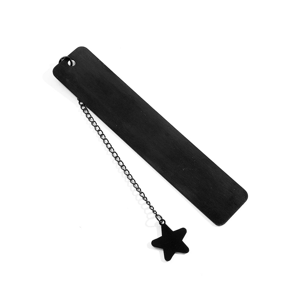 Acotar Women's Inspirational Black Stainless Steel Pendant Bookmark