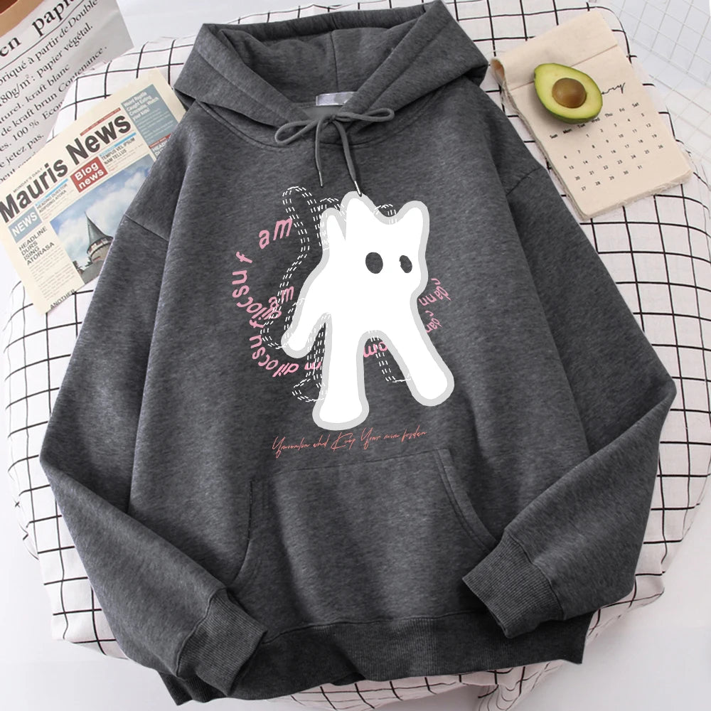 Ghost Cat Hoodies