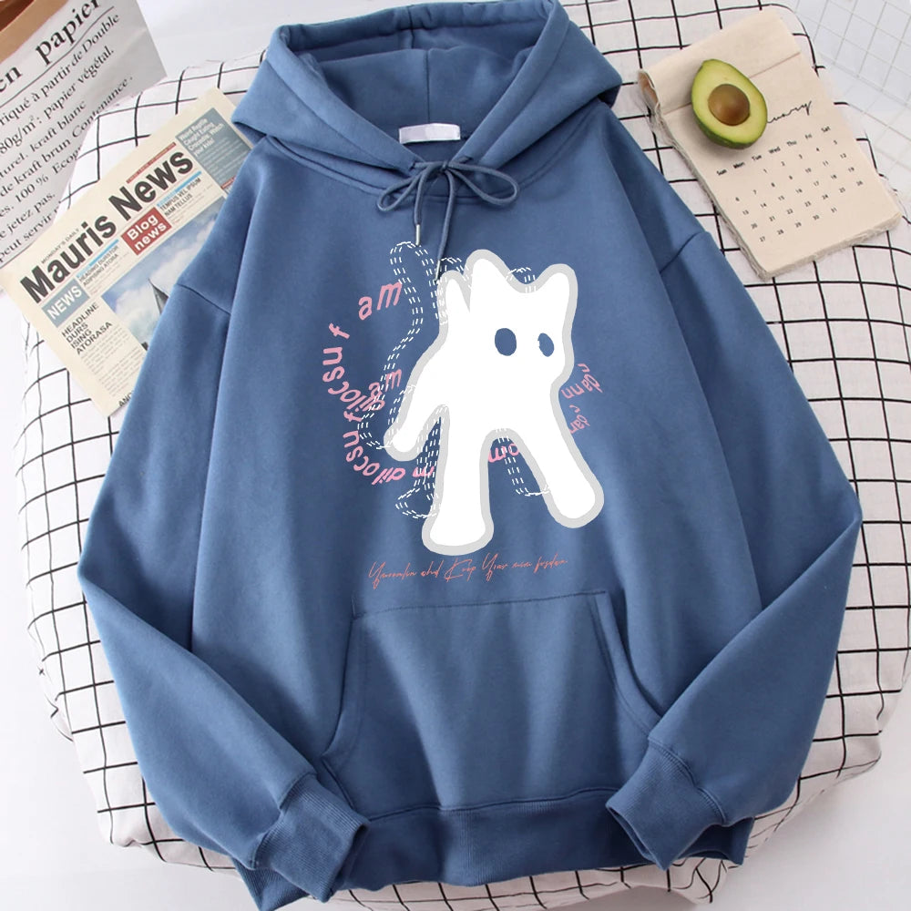 Ghost Cat Hoodies
