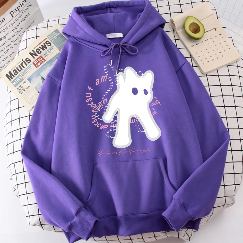 Ghost Cat Hoodies