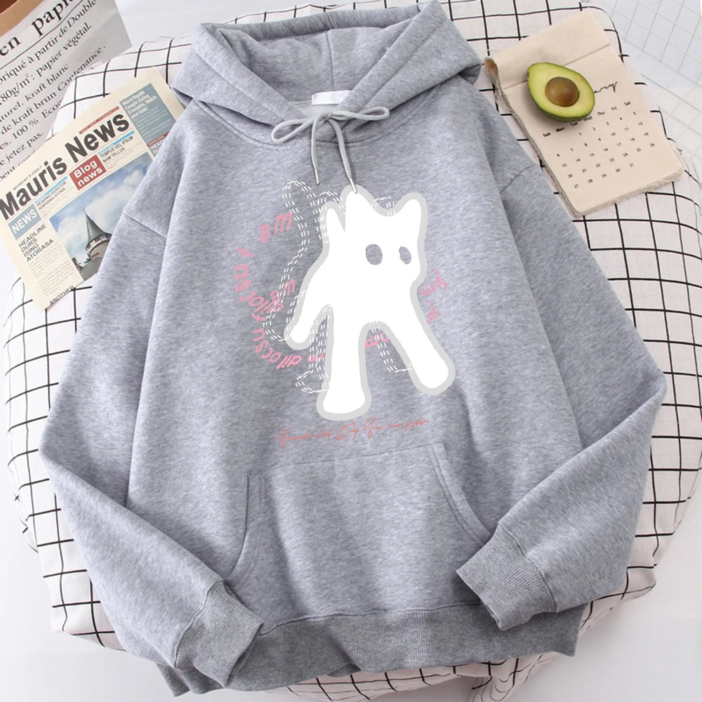 Ghost Cat Hoodies