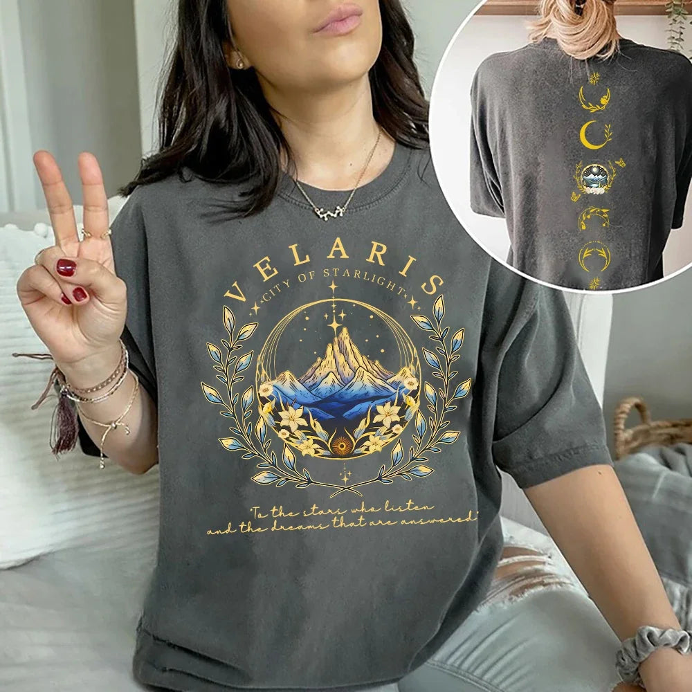 2 Side Patten Cotton Tee Velaris ACOTAR