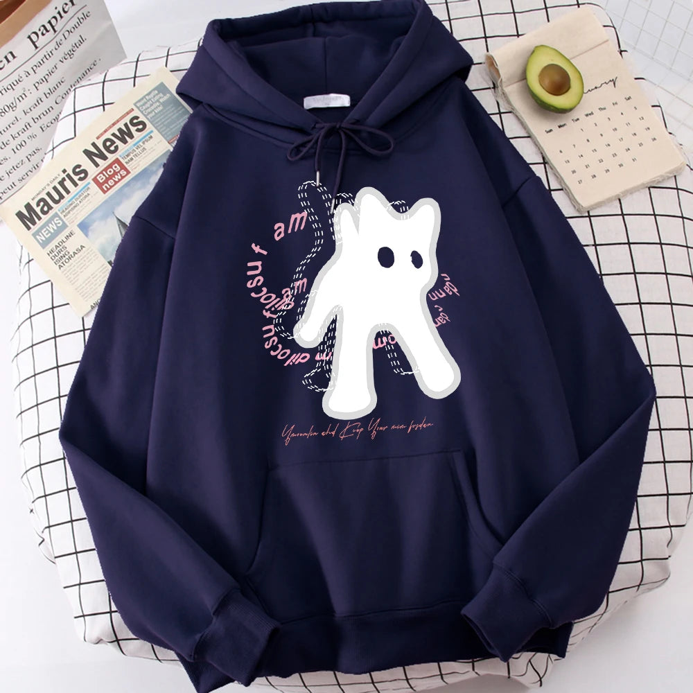 Ghost Cat Hoodies