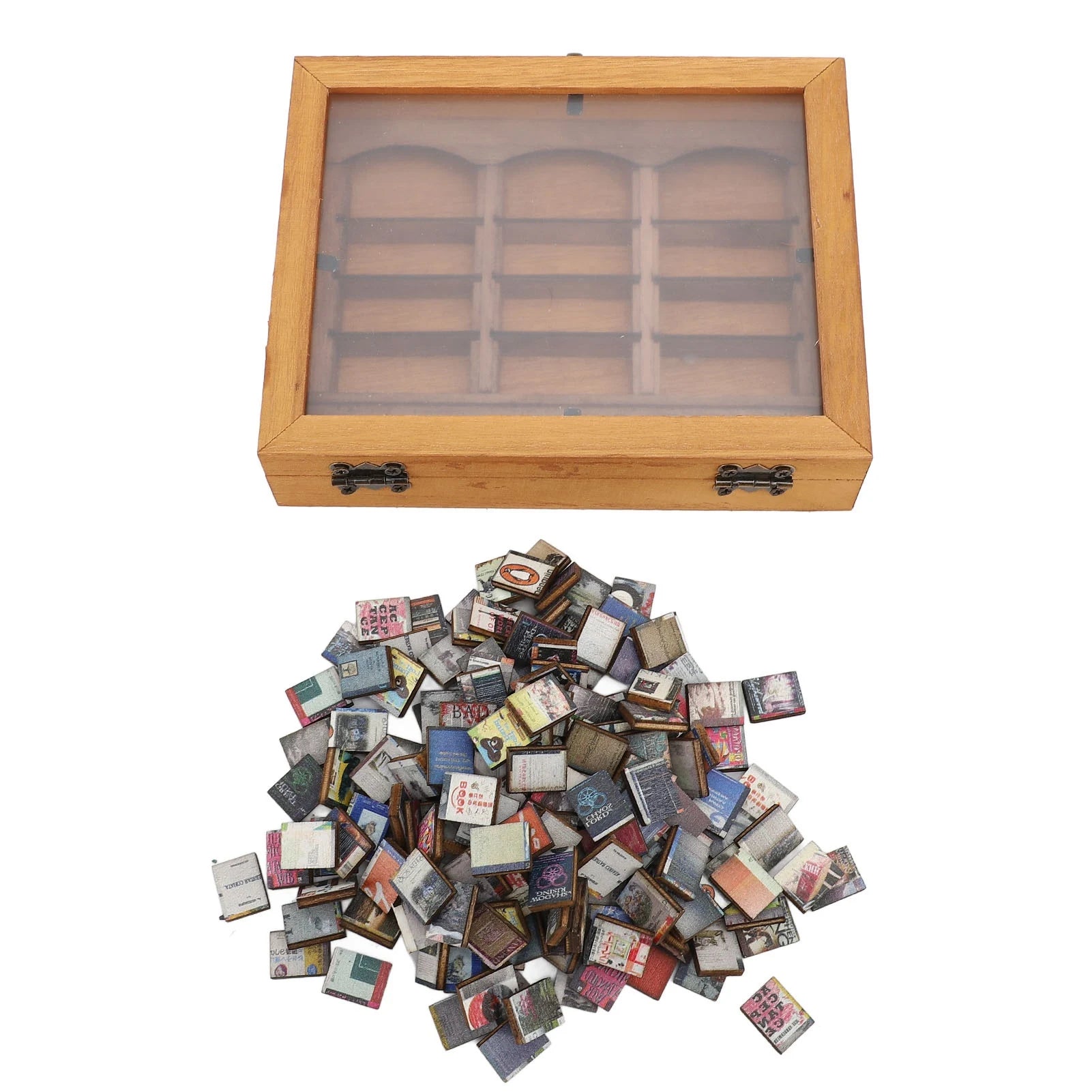 ZK40 Miniature Book Boxes Display Case Cabinet