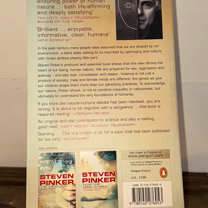 Signed Copy – Steven Pinker, “The Blank Slate” (Hardcover)