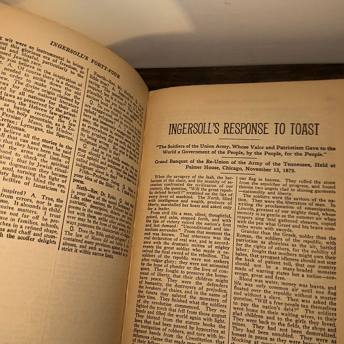 Robert G. Ingersoll – 44 Complete Lectures (c. 1900, Red Cloth Edition)