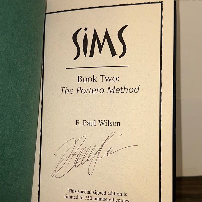 Sims: Book Two – The Portero Method (Signed by F. Paul Wilson)