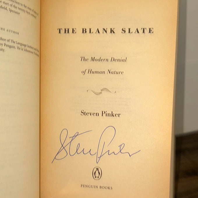 Signed Copy – Steven Pinker, “The Blank Slate” (Hardcover)